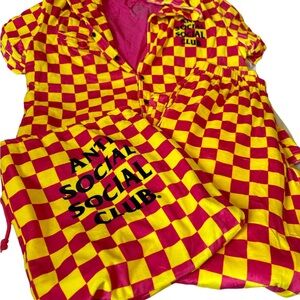 NWT Anti Social Social Club The Only Time I Can Think Velour Pajama Set Unisex